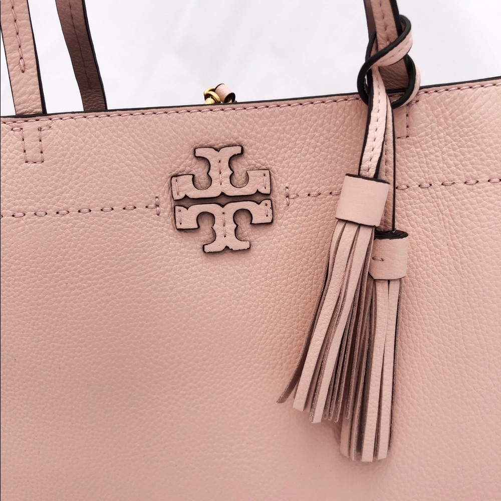 Gaby’sBags👜💕-Tory Burch  Leather Large Tote Pink - Picture 6 of 7